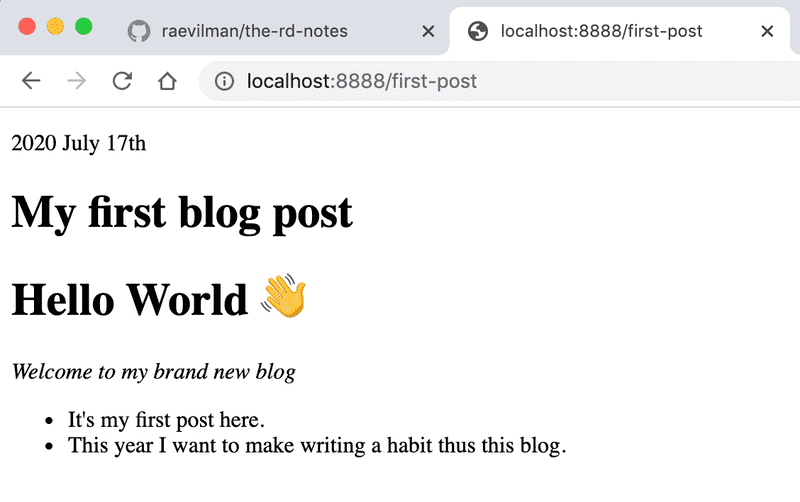blog post list