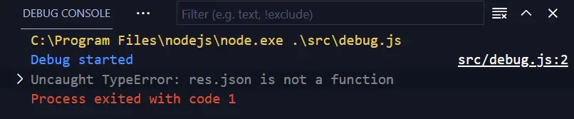 Debug output