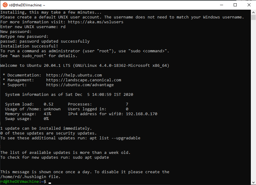 WSL Setup